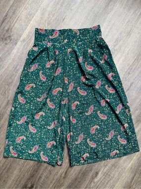 Vintage Liz Roberts Liz Petites Flowy Patterned Capri Pants - Size 10